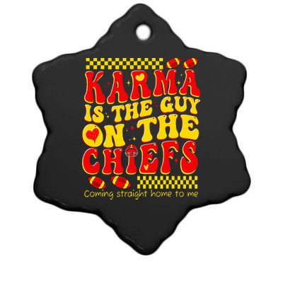 Retro Groovy Karma Is the Guy on the Chief Ceramic Star Ornament