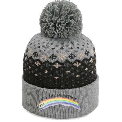 Rainbow God Keeps His Promises Christian Religious Faith The Baniff Cuffed Pom Beanie