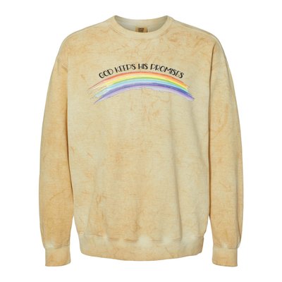 Rainbow God Keeps His Promises Christian Religious Faith Colorblast Crewneck Sweatshirt