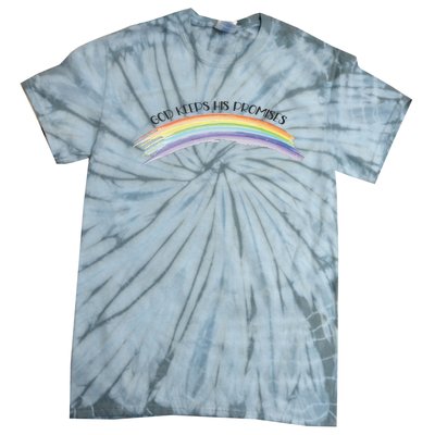 Rainbow God Keeps His Promises Christian Religious Faith Tie-Dye T-Shirt