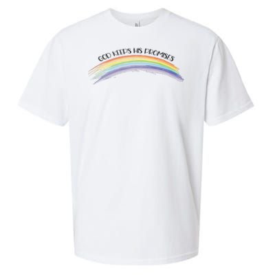 Rainbow God Keeps His Promises Christian Religious Faith Sueded Cloud Jersey T-Shirt