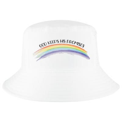 Rainbow God Keeps His Promises Christian Religious Faith Cool Comfort Performance Bucket Hat