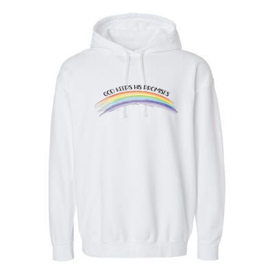 Rainbow God Keeps His Promises Christian Religious Faith Garment-Dyed Fleece Hoodie