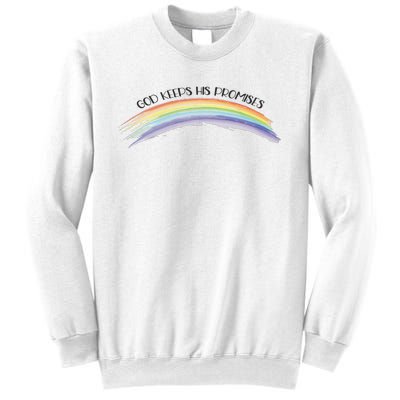 Rainbow God Keeps His Promises Christian Religious Faith Sweatshirt