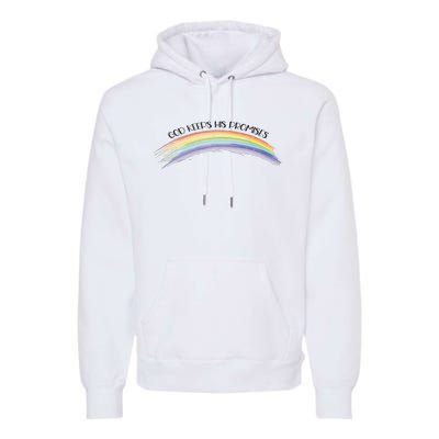 Rainbow God Keeps His Promises Christian Religious Faith Premium Hoodie