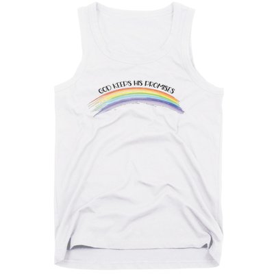 Rainbow God Keeps His Promises Christian Religious Faith Tank Top