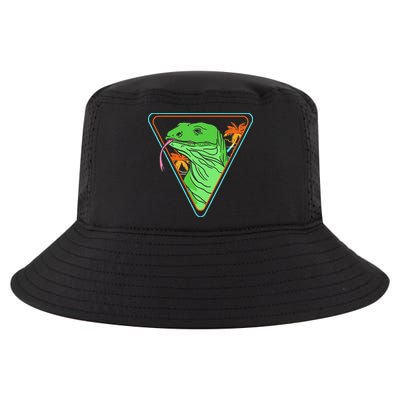 Retro Geometric Komodo Monitor Lizard Lover Komodo Dragon Cool Comfort Performance Bucket Hat