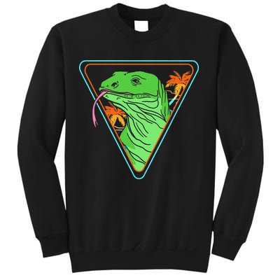 Retro Geometric Komodo Monitor Lizard Lover Komodo Dragon Sweatshirt