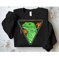 Retro Geometric Komodo Monitor Lizard Lover Komodo Dragon Sweatshirt