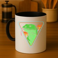 Retro Geometric Komodo Monitor Lizard Lover Komodo Dragon Mug