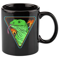 Retro Geometric Komodo Monitor Lizard Lover Komodo Dragon 11oz C Handle Ceramic Mug
