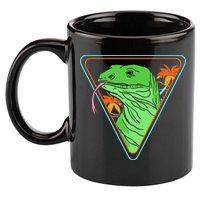 Retro Geometric Komodo Monitor Lizard Lover Komodo Dragon 11oz C Handle Ceramic Mug