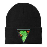 Retro Geometric Komodo Monitor Lizard Lover Komodo Dragon Beanie
