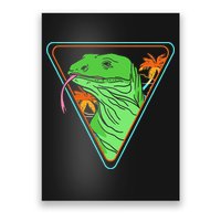 Retro Geometric Komodo Monitor Lizard Lover Komodo Dragon Poster