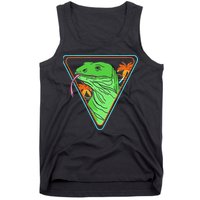 Retro Geometric Komodo Monitor Lizard Lover Komodo Dragon Tank Top