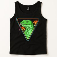 Retro Geometric Komodo Monitor Lizard Lover Komodo Dragon Tank Top