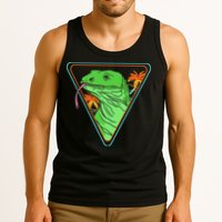 Retro Geometric Komodo Monitor Lizard Lover Komodo Dragon Tank Top