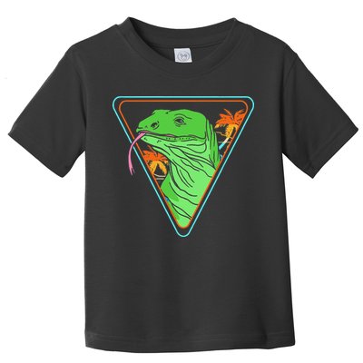 Retro Geometric Komodo Monitor Lizard Lover Komodo Dragon Toddler T-Shirt
