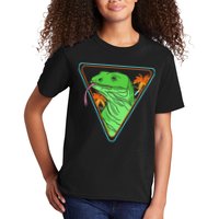 Retro Geometric Komodo Monitor Lizard Lover Komodo Dragon Kids T-Shirt