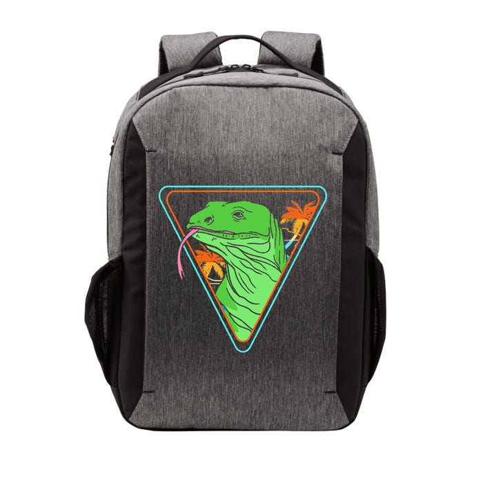 Retro Geometric Komodo Monitor Lizard Lover Komodo Dragon Vector Backpack