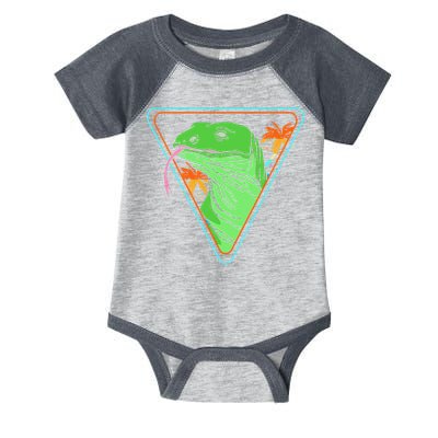 Retro Geometric Komodo Monitor Lizard Lover Komodo Dragon Infant Baby Jersey Bodysuit