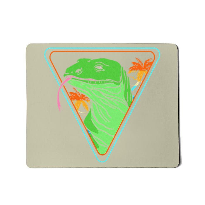 Retro Geometric Komodo Monitor Lizard Lover Komodo Dragon Mousepad
