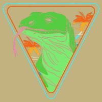 Retro Geometric Komodo Monitor Lizard Lover Komodo Dragon Mousepad