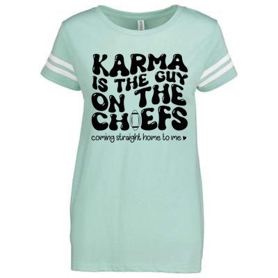 Retro Groovy Karma Is the Guy on the Chief  Enza Ladies Jersey Football T-Shirt