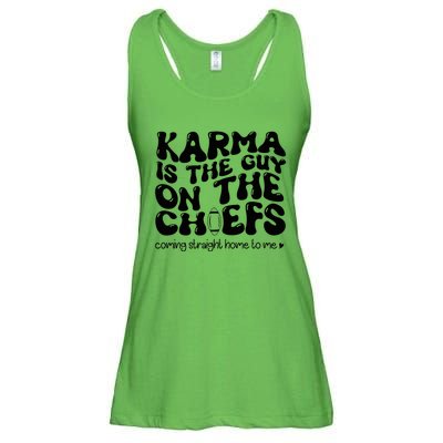 Retro Groovy Karma Is the Guy on the Chief  Ladies Essential Flowy Tank