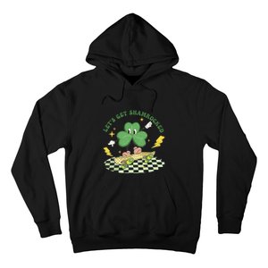 Retro Groovy Let's Get Shamrocked Lucky St Patrick Day Cute Clover Hoodie