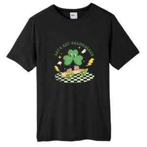 Retro Groovy Let's Get Shamrocked Lucky St Patrick Day Cute Clover Tall Fusion ChromaSoft Performance T-Shirt