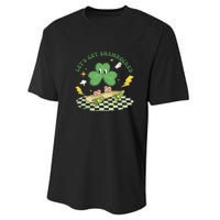 Retro Groovy Let's Get Shamrocked Lucky St Patrick Day Cute Clover Performance Sprint T-Shirt