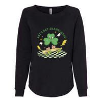 Retro Groovy Let's Get Shamrocked Lucky St Patrick Day Cute Clover Womens California Wash Sweatshirt