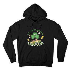 Retro Groovy Let's Get Shamrocked Lucky St Patrick Day Cute Clover Tall Hoodie