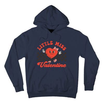 Retro Groovy Little Miss Valentine Love Vibes Tall Hoodie