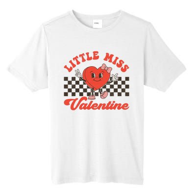 Retro Groovy Little Miss Valentine Love Vibes Tall Fusion ChromaSoft Performance T-Shirt