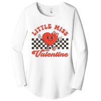 Retro Groovy Little Miss Valentine Love Vibes Women's Perfect Tri Tunic Long Sleeve Shirt