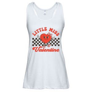 Retro Groovy Little Miss Valentine Love Vibes Ladies Essential Flowy Tank