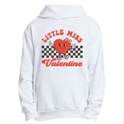 Retro Groovy Little Miss Valentine Love Vibes Urban Pullover Hoodie