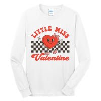 Retro Groovy Little Miss Valentine Love Vibes Tall Long Sleeve T-Shirt