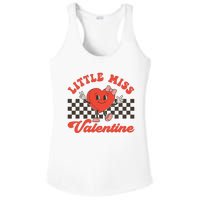 Retro Groovy Little Miss Valentine Love Vibes Ladies PosiCharge Competitor Racerback Tank