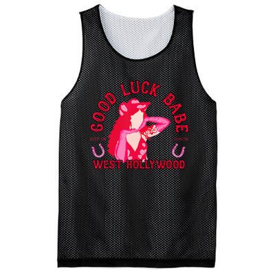 Retro Good Luck Babe Western Cowgirl Pony Club Disco Mesh Reversible Basketball Jersey Tank