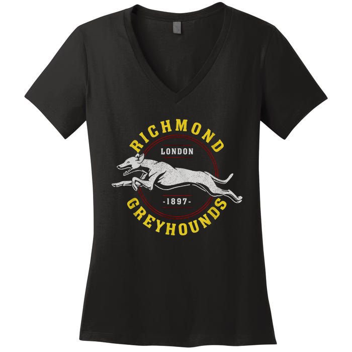 Richmond Greyhounds Lon Don 1897 Lasso AFC Richmond Believe Women's V-Neck T-Shirt