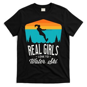 Real Girl Love To Water Ski Water Skiier T-Shirt