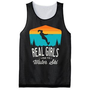 Real Girl Love To Water Ski Water Skiier Mesh Reversible Basketball Jersey Tank