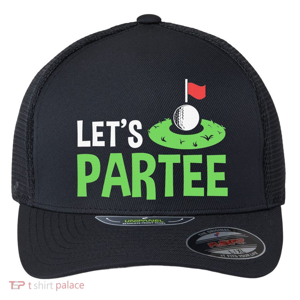 Retro Golf League Gift Pun Lets Partee Vintage Flexfit Unipanel Trucker Cap