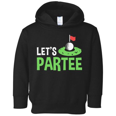 Retro Golf League Gift Pun Lets Partee Vintage Toddler Hoodie