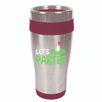 Retro Golf League Gift Pun Lets Partee Vintage 16oz Travel Tumbler