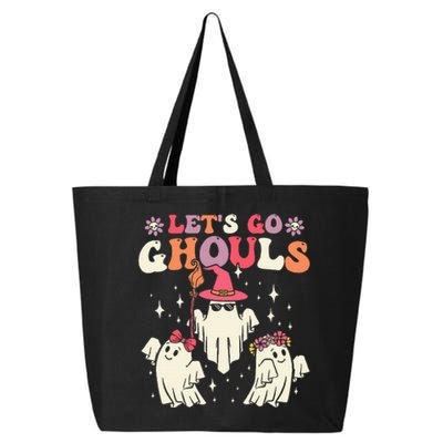 Retro Groovy Let's Go Ghouls Halloween Ghost Outfit Costume 25L Jumbo Tote