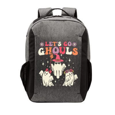 Retro Groovy Let's Go Ghouls Halloween Ghost Outfit Costume Vector Backpack